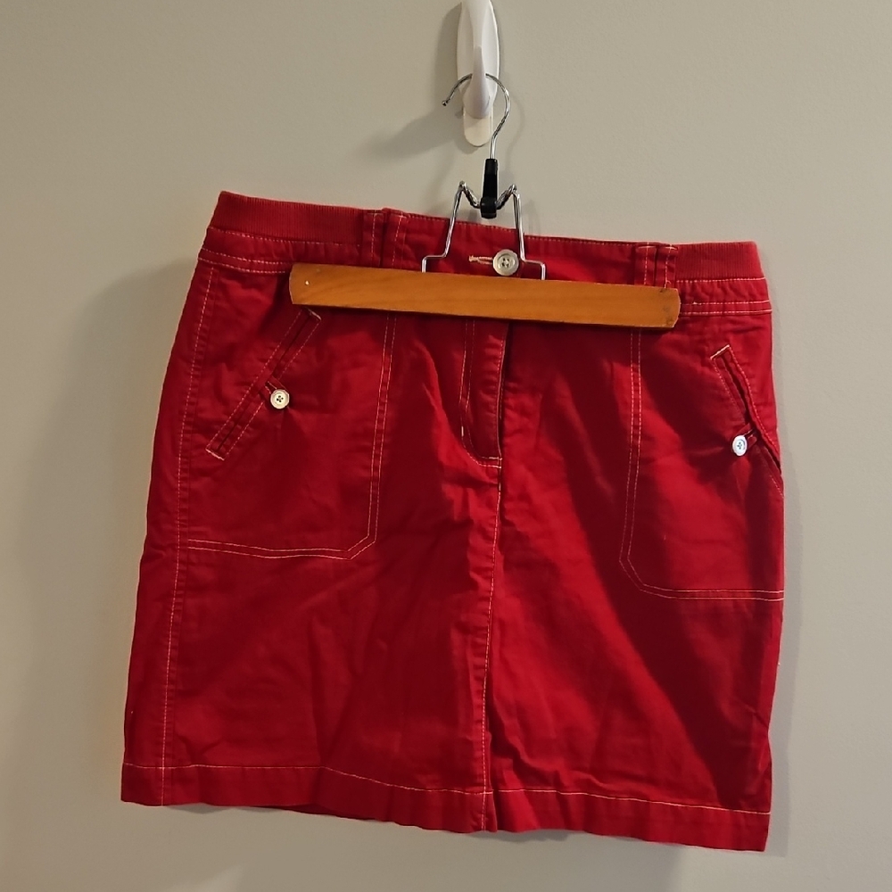 Karen Scott Vibrant Red Skirt